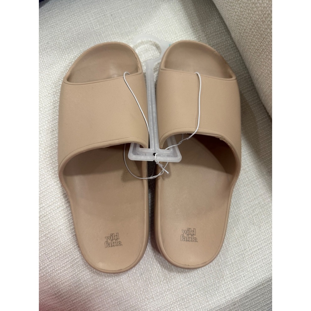 Wild Fable Robbie Womens Tan Slide Sandals Size 8 Open Toe Slip On NWT - Picture 4 of 4